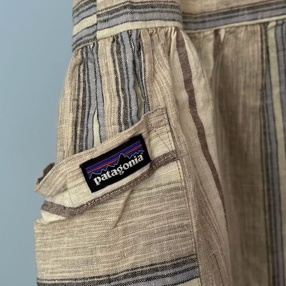 Patagonia Kids Lg Dress Tarkine Stripe Marrow Grey Organic Cotton - Picture 2 of 9